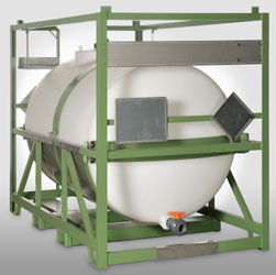 IBC 2400 liter UN certified 31H1 according to ADR-RID-IMDG Code,
                 corrosion resistant, for trasportation of dangerous materials